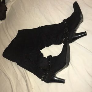 Black heeled and studded boots!